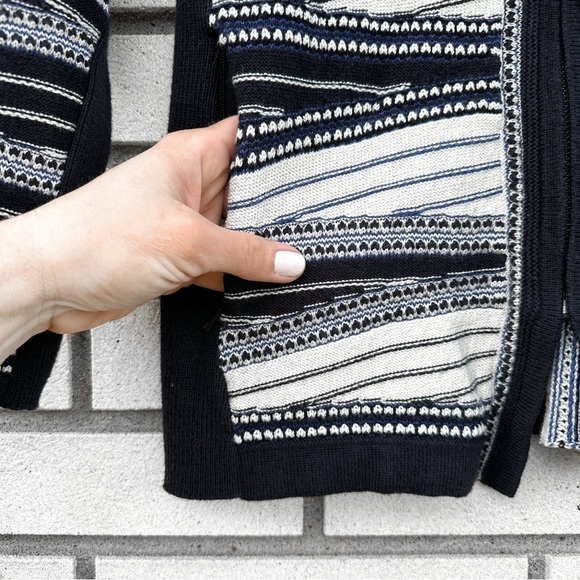 Nic + Zoe Full Zip Up Cardigan Sweater Pockets Cotton Viscose Jacket - Picture 11 of 11